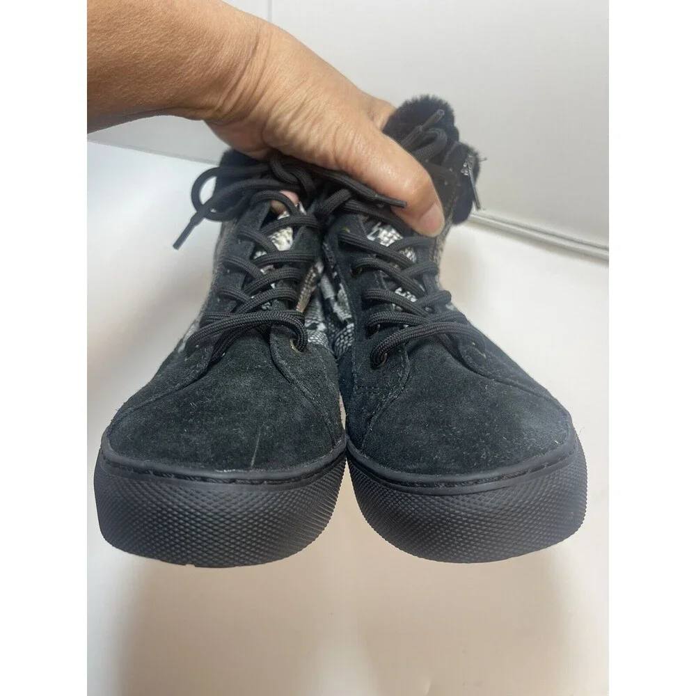 Cougar Dubliner Ankle High Suede Sneaker Boot In Black Snakeskin Sz 6 New